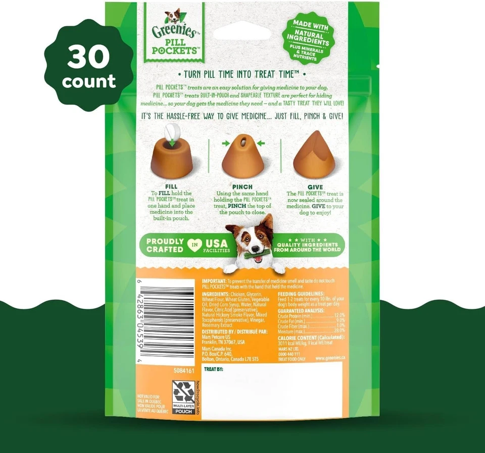 Bolsillos para pastillas Greenies para perros tamaño 30 unidades (paquete de 1),⭐️⭐️⭐️⭐️⭐️⭐ Foto 2 de 4