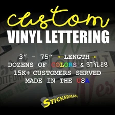 Custom Personalized Vinyl Lettering Name Decal Sticker Car Window Tumbler Flask