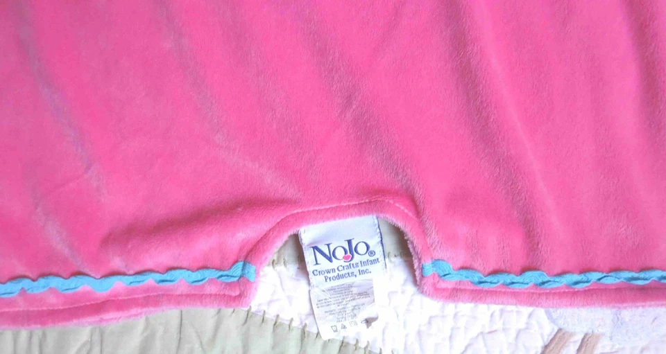 NoJo слон в форме ярко розовый плюшевый w желтый горошек Baby Girl одеяло б/у в отличном состоянии - Изображение 3 из 4