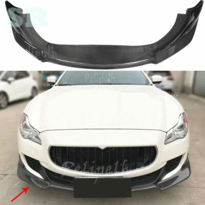 For 2013-2018 Maserati Quattroporte Carbon Fiber Front Bumper Lip Chin Spoiler