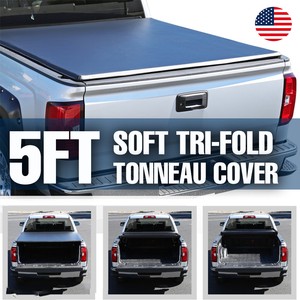 5ft Short Bed Soft Tri Fold Tonneau Cover Clamp On For Toyota Tacoma 2004 2019 Ebay