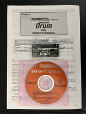 Roland SRX-01 Dynamic Drum Kits CD-ROM W/Manual Tested Japan Used F/S