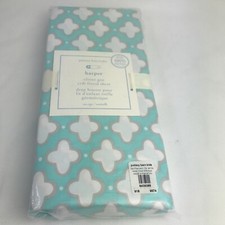 Pottery Barn Kids harper Clover Geo crib fitted sheet aqua 100 organic New