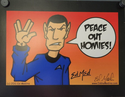 Star Trek Spock Peace Out Homies Ed Medina