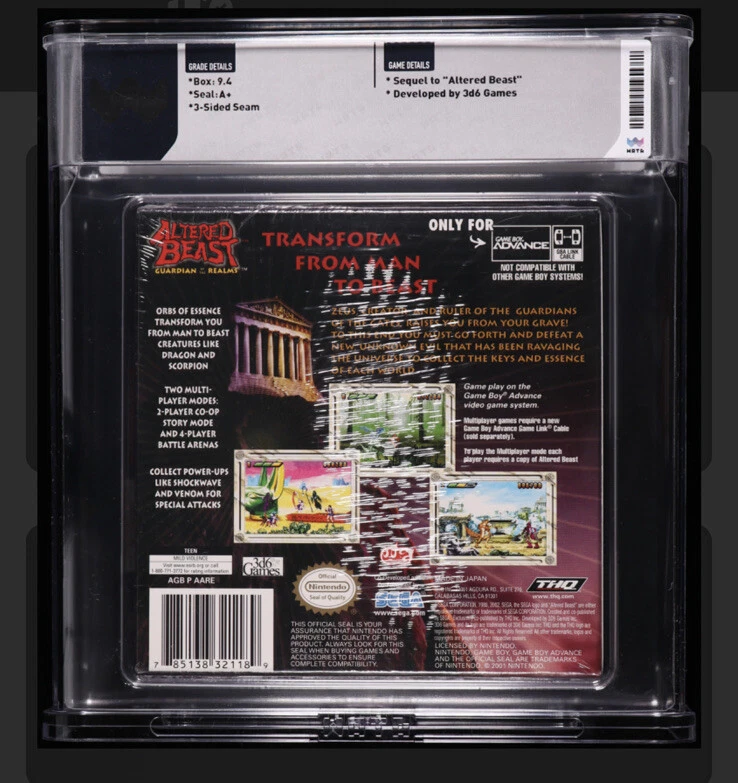 Altered Beast: Guardian of the Realms Nintendo Game Boy Advance GBA WATA VGA CGC - Image 4 of 4