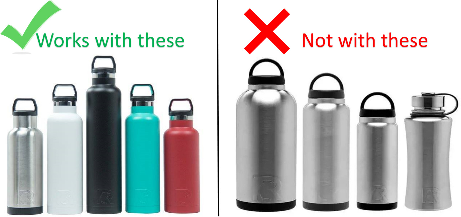 RTIC Water Bottle Open Flow Lid FITS ALL RTIC WATER BOTTLES 16oz 20oz 26oz
