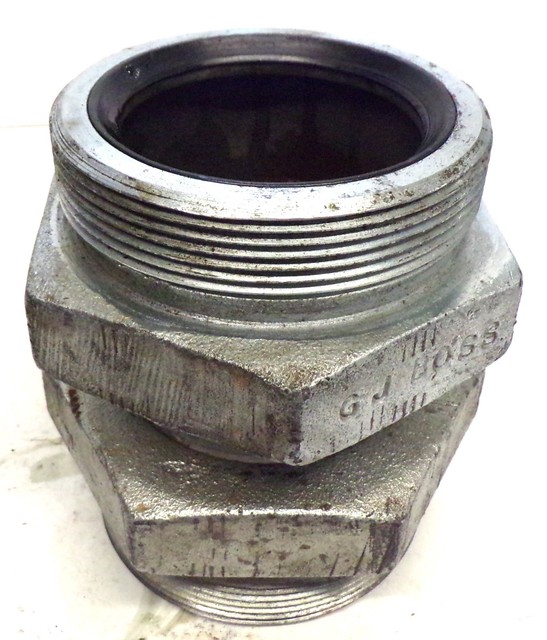 DIXON BOSS GROUND JOINT SPUD GB38 GM38, MALE AND FEMALE SPUD, 3" INSIDE