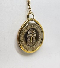 Tear drop Pendant made from Egypt King Tut coin ring with 22 in chain