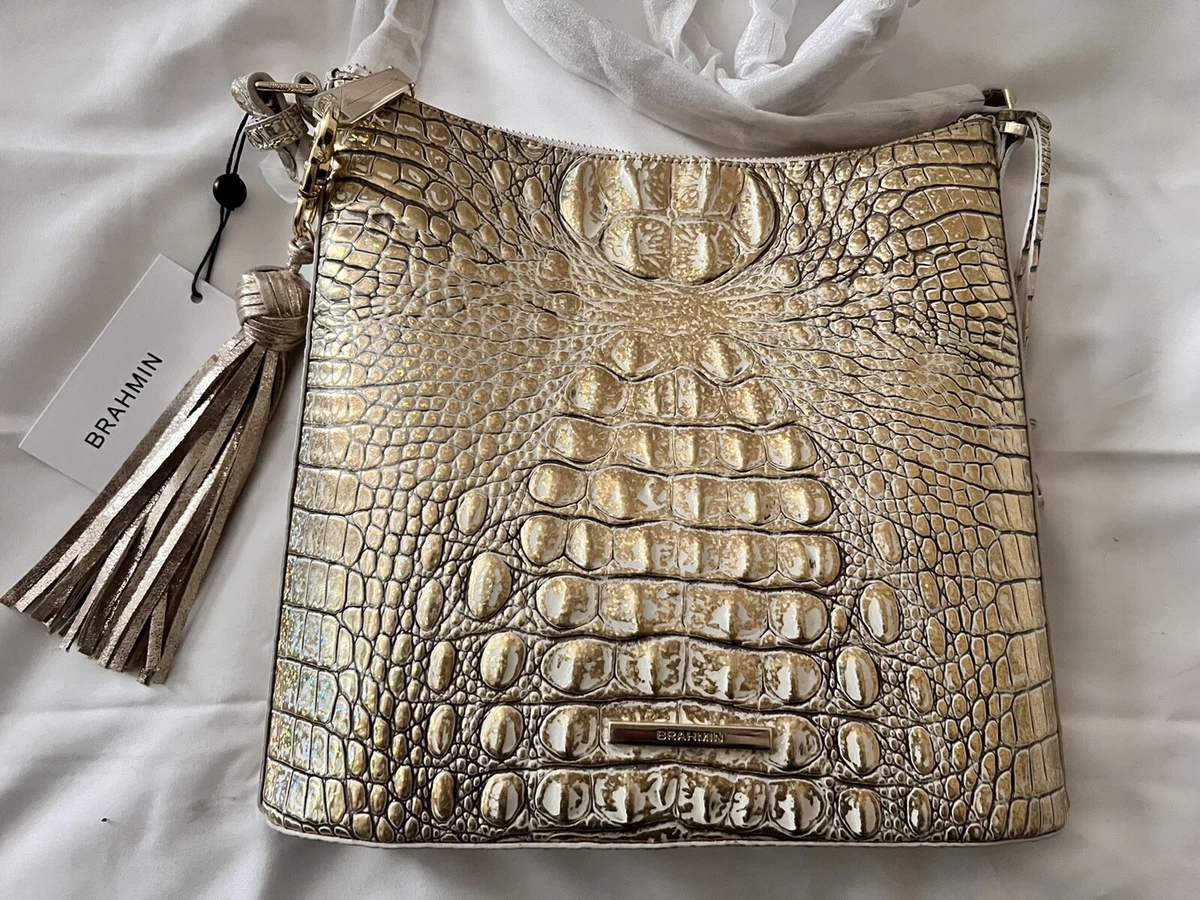 Brahmin Katie Crocodile-Embossed Crossbody Bag