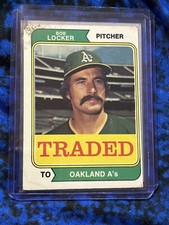1974 Topps Bob Locker Oakland Athletics #62T