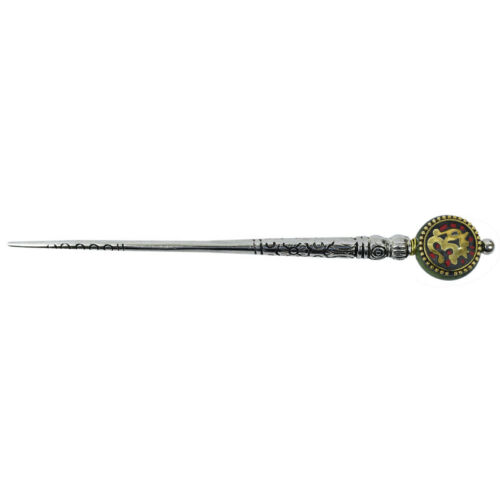Women Metal Bun Hair Stick, Juda Pin Ethnic Indian Om Design Handmade  Chopsticks | eBay
