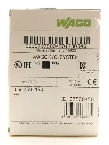 New in Box WAGO 750-450 PLC Module 750-450