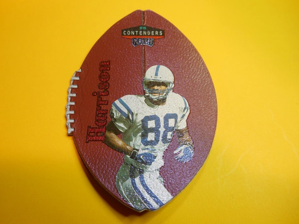 1998 Playoff Contenders Marvin Harrison Leather Red #36 Colts Football Card - Image 2 of 4
