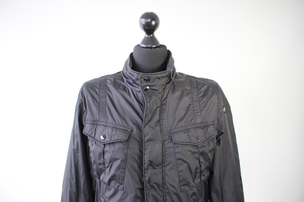 SCHOTT NYC MA-1 FLIGHT JACKET BOMBER BLACK NYLON FLYER'S MAN SIZE