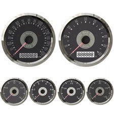 6 Gauge Set Classical 85mm Gps Speedometer Tacho 52mm Fuel Water Temp Oil Volt 6 Gauge Set Classical 85mm Gps Speedometer Tacho 52mm Fuel Water Temp Oil Volt