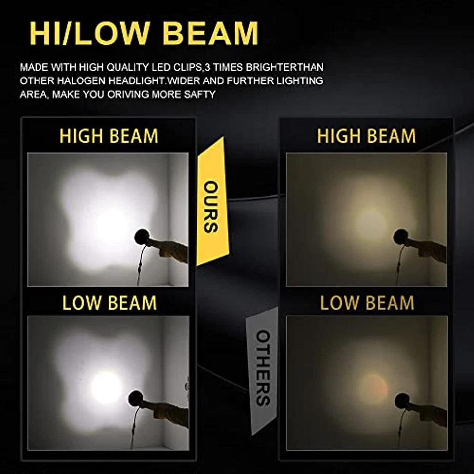 Faro LED de cristal de 5,75" para camioneta GMC C15/C1500 C25/C2500 C35/C3500 4 un. Foto 3 de 4