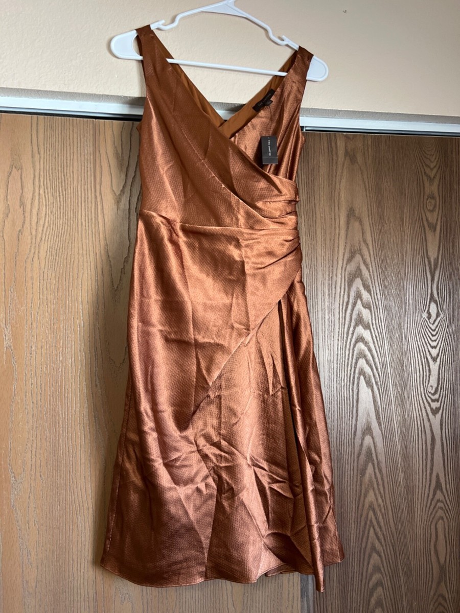 The Limited Copper-Colored Wrap-Style Flowing Mini Dress Women's Size 0 NWT  | eBay