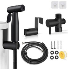 Matte Black Handheld Diaper Bidet Sprayer Shower Shattaf Douche Kit 7/8 adapterG