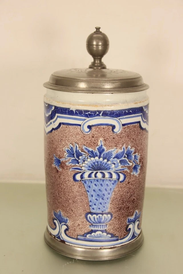 Barocker Fayence Walzenkrug Funcke Cornelius Berlin Datiert 1724 - Bild 1 von 1