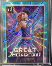 2021-22 Donruss Quentin Grimes Great X-Pectations #13 Rookie Holo Teal Laser 