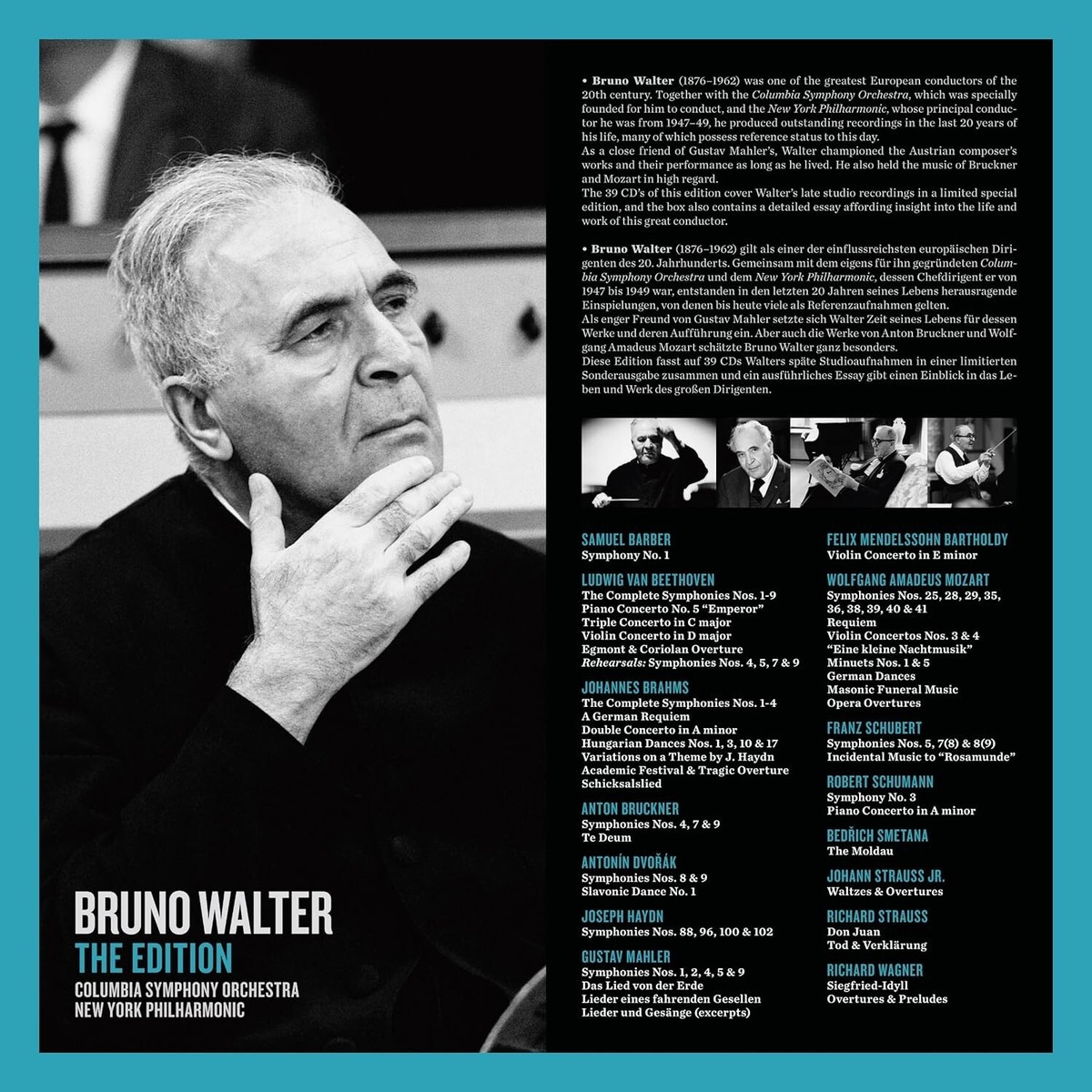 Bruno Walter The Edition Sony Classical 39 CD Box Set MINT | eBay