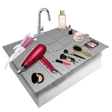 Bathroom Sink Top Cover Space Saversilicone Makeup Organizer Mat For Over Counte
