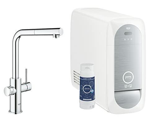 GROHE Blue Home Starter Kit (Küchenarmatur mit Filterfunktion 