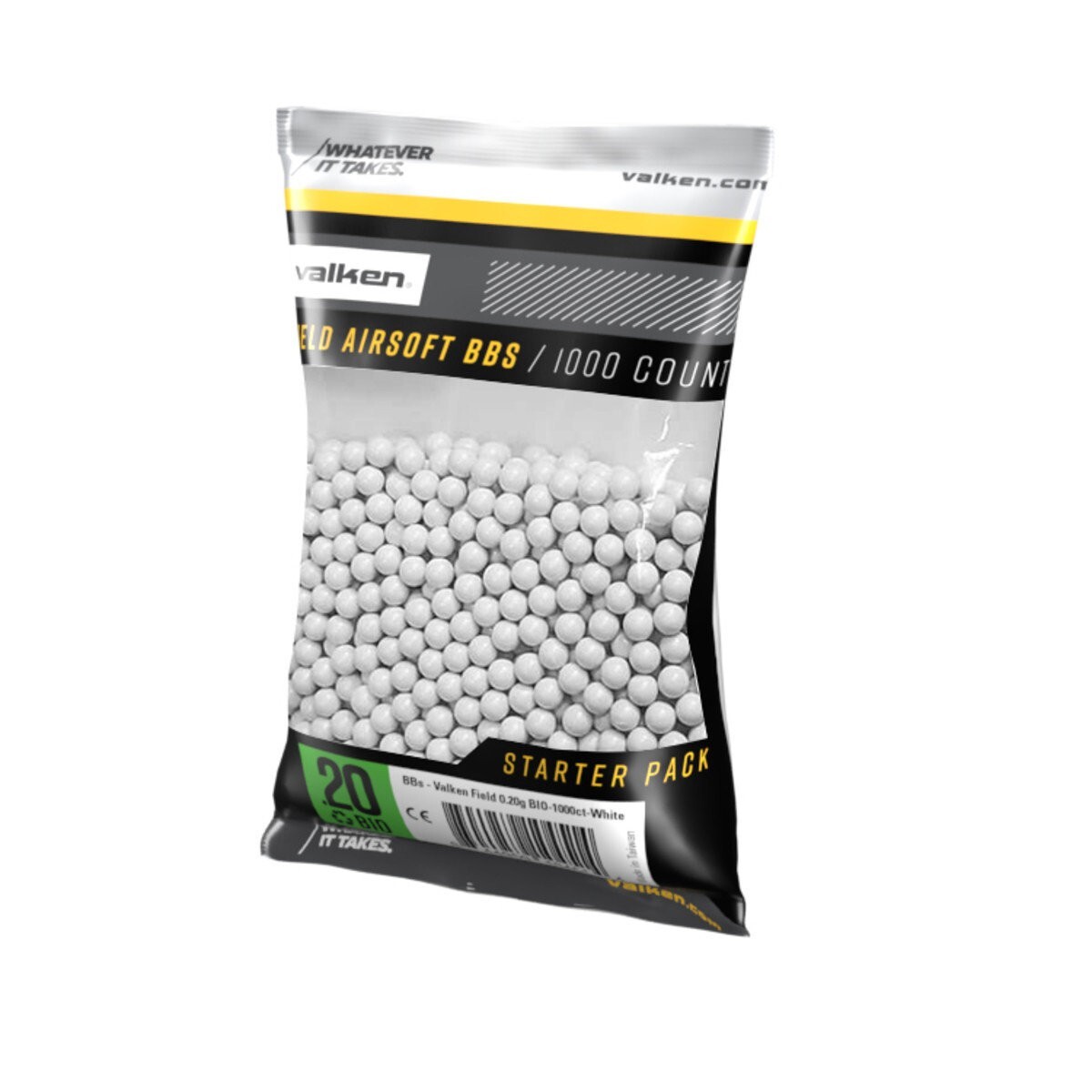 Valken Field Airsoft BIO Biodegradeable BBs 0.20g - 1000 Cou
