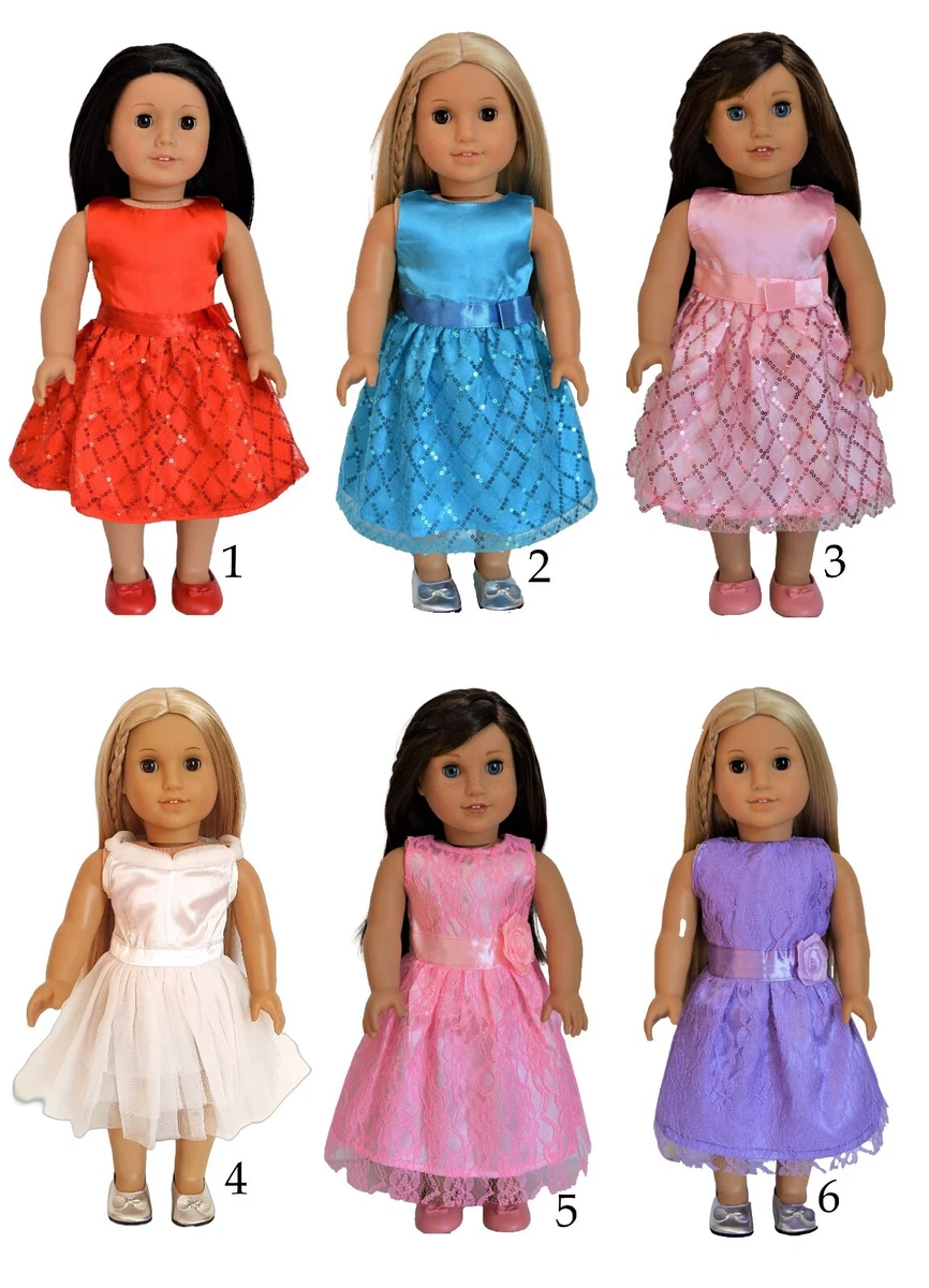 Doll Clothes Dress Party Princess fit 18 American Girl Dolls Maplelea