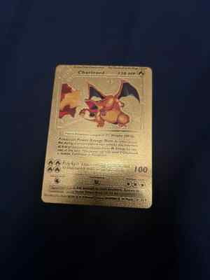 Pokemon Base Set Charizard Gold Foil Card | eBay