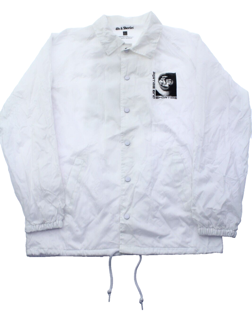 40s & Shorties Men's PILLS White COACHES WiNDBREAKER JACKET - L | eBay