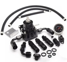 Universal EFI Fuel Pressure Regulator Kit 0-100psi w/ Gauge 6AN Fuel Line Fittin