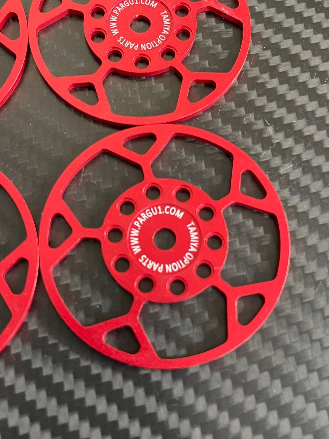 Tamiya Clod Buster Bull Head 4WD Alloy Wheels cover set B style red
