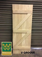 Oak Ledge & Brace Door Ready Assembled V Groove, multi board  MADE TO ORDER