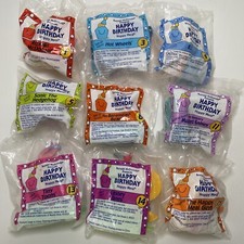 NIP Vintage 1994 Mcdonalds Happy Meal Toys Happy Birthday Train - Lot of 9