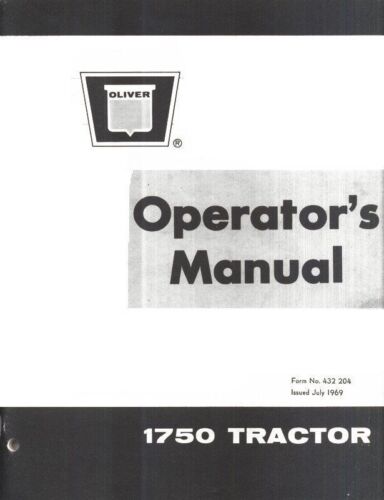 Manual del operador del propietario de tractor Oliver White 1750 - Imagen 1 de 1