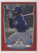 2014 Bowman Draft Top Prospects Chrome Red Wave Refractor 25/25 Nomar Mazara z1r