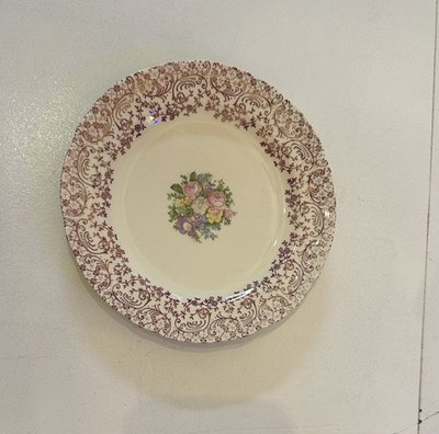 Union Made Nasco USA Vintage Pink Floral Plate