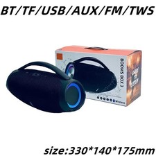 100W Powerful BOOMBOX 3 High Power Wireless Bluetooth Speaker RGB Light Party Mu