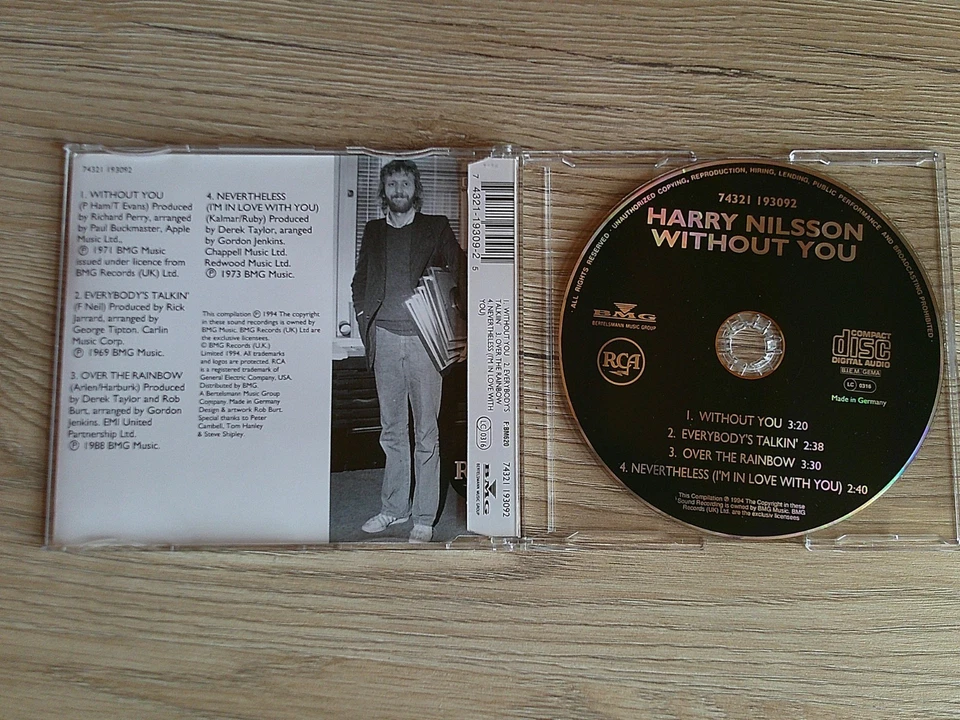 Harry Nilsson - Without You - 4 Track Maxi CD 1994 - RCA 74321 193092 - Bild 2 von 4