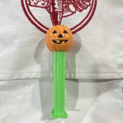 Pez Pumpkin Halloween Dispenser with Green Stem Holiday Seasonal Collectible