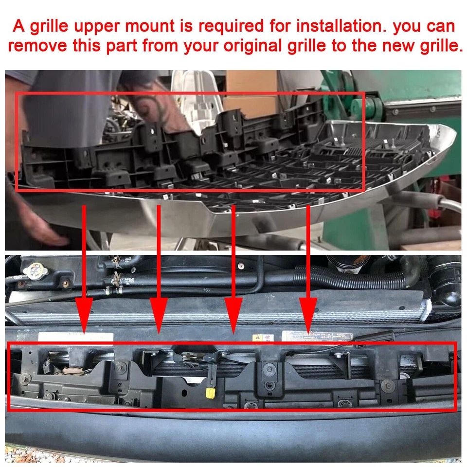 Решетка переднего радиатора для 2011-2016 F250 F350 F450 F550 суперпрочная матовая черная - Изображение 3 из 4