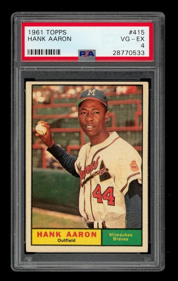 1961 Topps Set-Break #415 Hank Aaron PSA 4 VG-EX