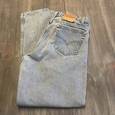 VTG 90s Levi  s 550 Light Wash Faded Jeans 36x32 Made In USA Relaxed Fit