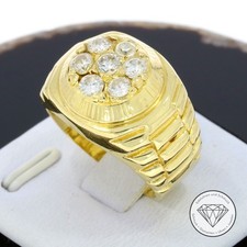 Wert 3.500,- Massiver Damen Kronen Ring 750 / 18 Karat Gelb Gold xxyy