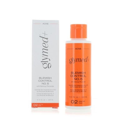 GlyMed Plus Acne Blemish Control No.5 with Benzoyl Peroxide 118ml 4oz NEW FAST S