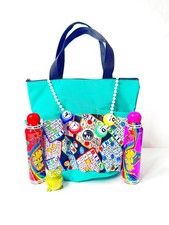 Bingo Bag Gift Set- Green Bingo Zipper Bag, Two Daubers, Necklace, Ticket Holder