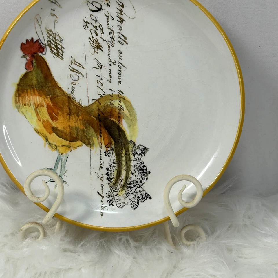 Plato de Gallo Williams Sonoma 10" Hecho en Italia Decoración de Granja Francesa Foto 4 de 4