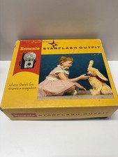 Vintage Kodak Brownie Starflash Outfit Camera w/ Original Box Display Film bulbs