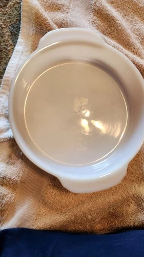 Vintage 8" Anchor Hocking Fire King Peach Lustre Round Casserole Dish